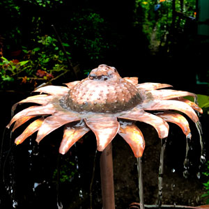 Sunflower copper fountain by Gary PIckles