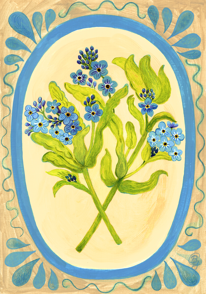 Forget-Me-Not artwork by Bronwen Glazzard