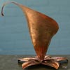 copper Arum Lily fountain by Gary Pickles of Metallic Garden