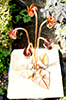 copper cyclamen water feature by Gary Pickles of Metallic Garden