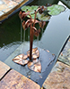 copper cyclamen water feature by Gary Pickles of Metallic Garden