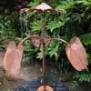 Sunflower copper fountain water feature by Gary Pickles