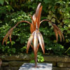 water reed copper water sculpture