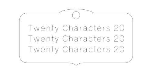 engraving character count for Botanist small plant label