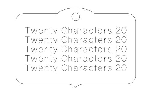 engraving character count for Botanist large plant label